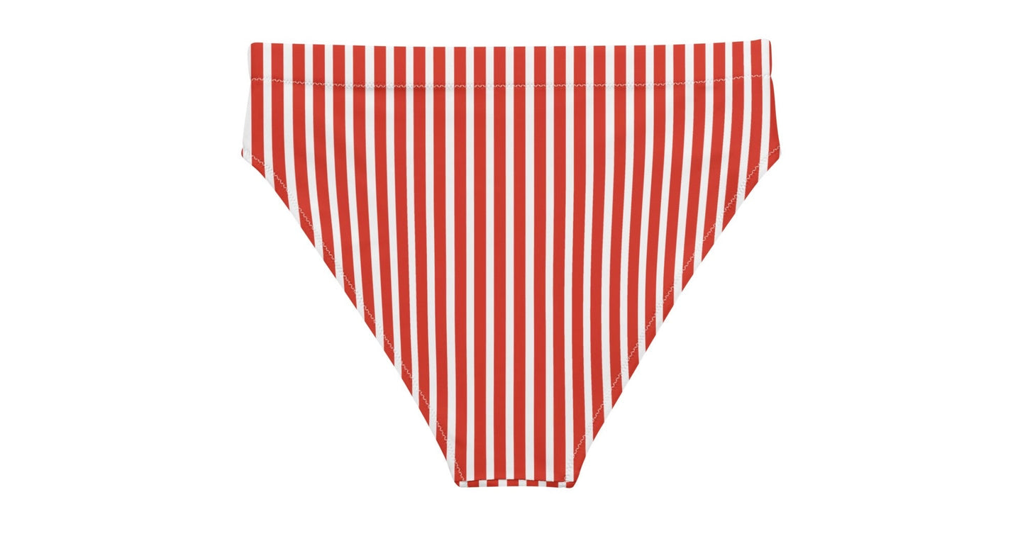 Fourth of July Striped High Waisted Bottom