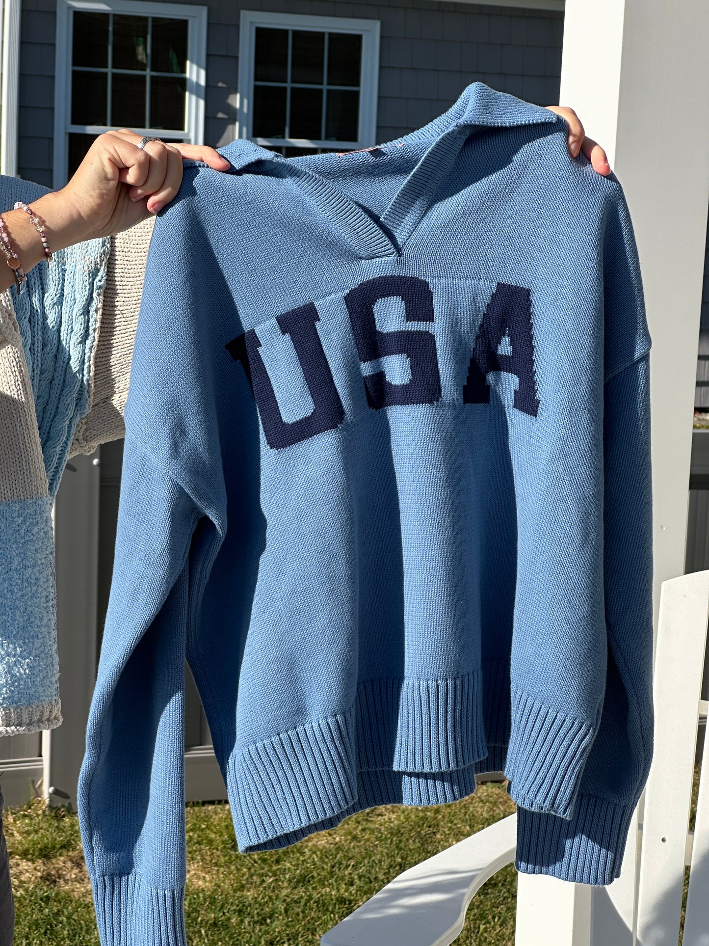 USA Collar Sweater