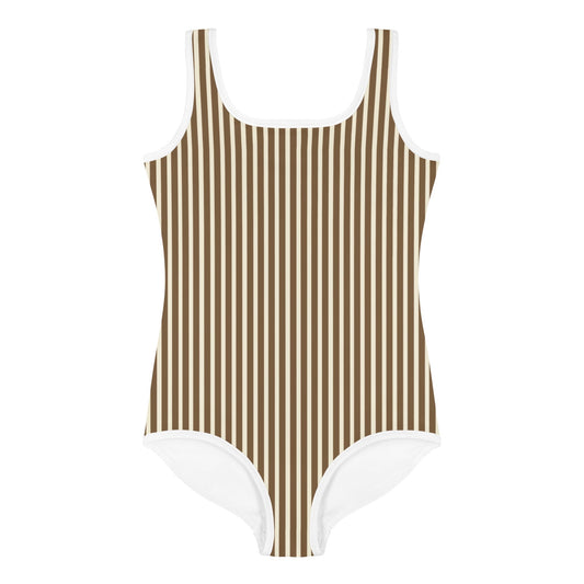 Striped Coconut One Piece Swim Suit Kids