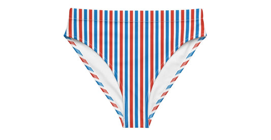 Fourth of July Striped High Waisted Bottom