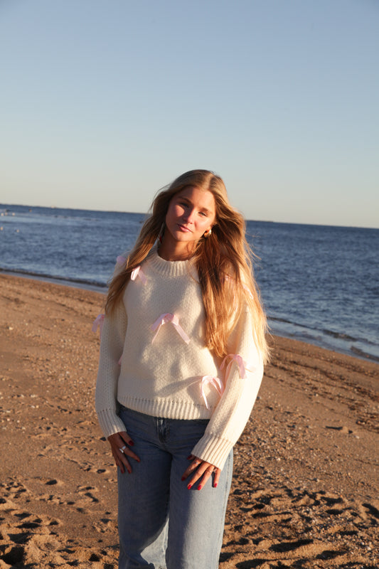 Torey Pink Ribbon Sweater