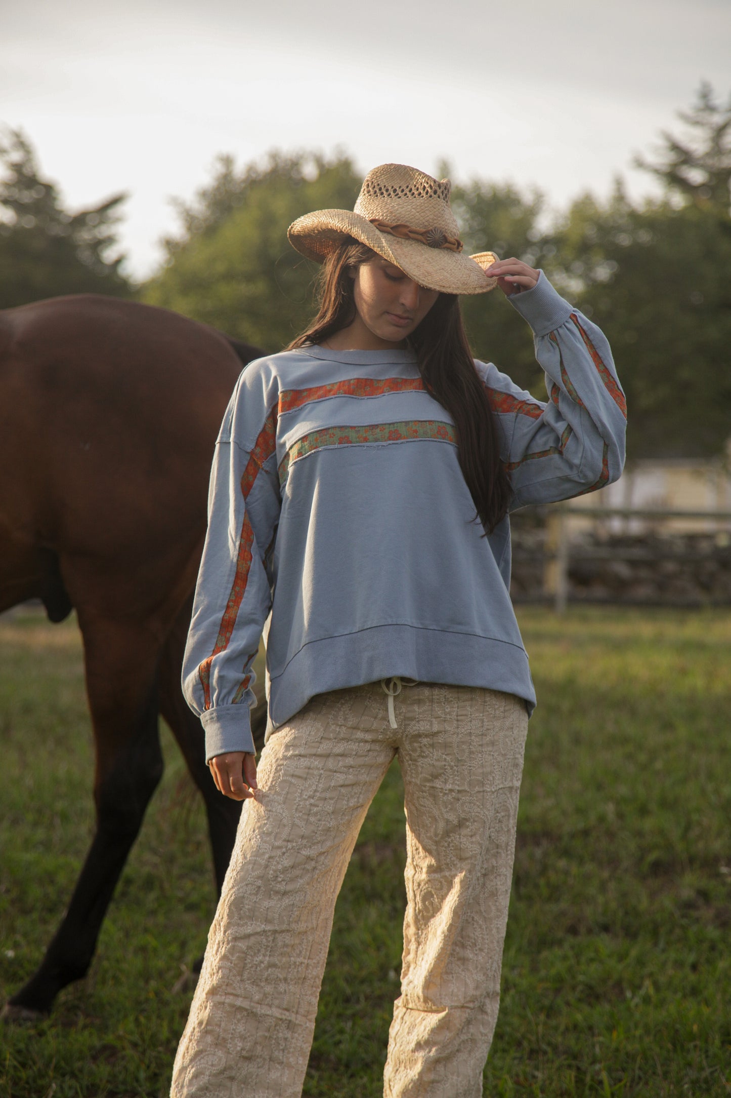 Blue Bird Terry Pullover