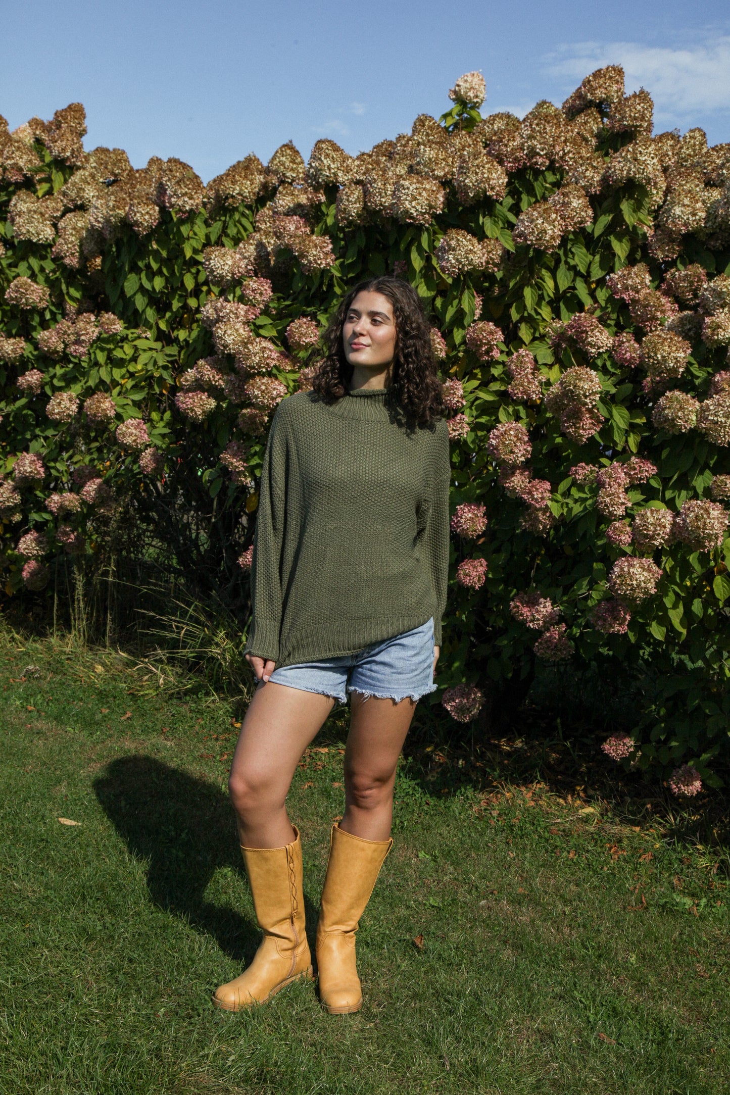 Lorelai Olive Mockneck Sweater