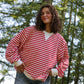 Tomato Striped Retro Crew