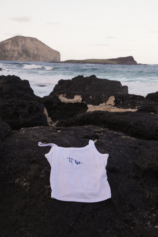 Clothesline Embroidered Tank