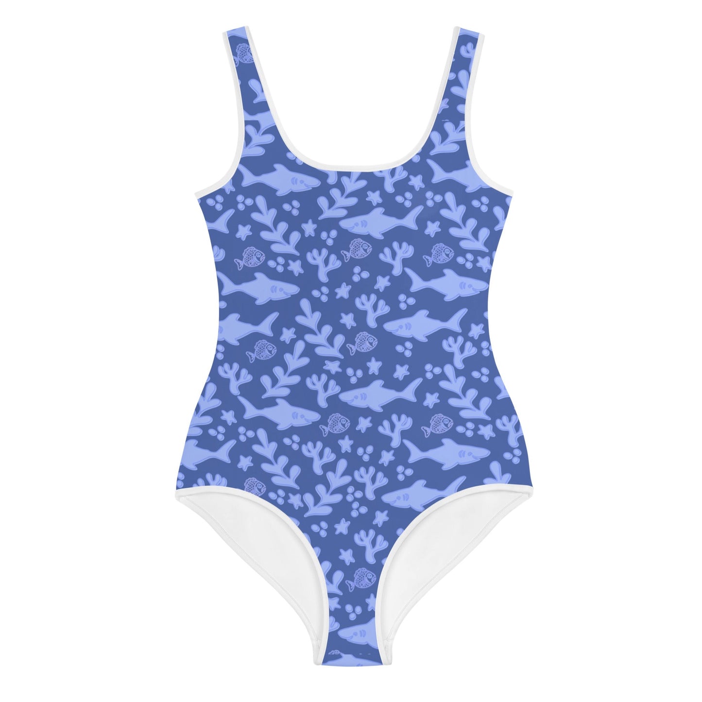 Shark Week Swim Youth One Piece Swim Suit