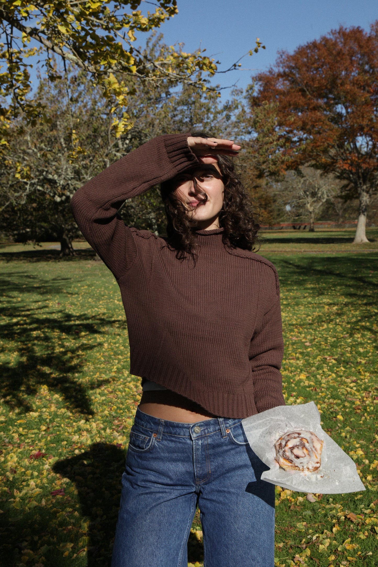 Toasted Cinnamon Mockneck Sweater