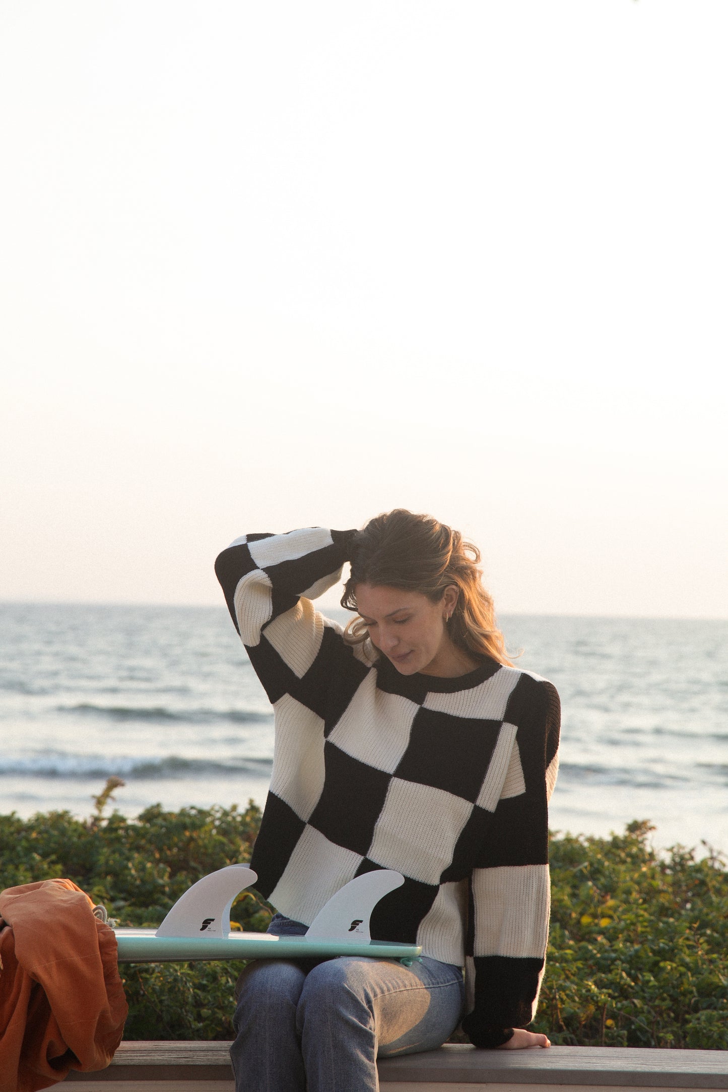 Black Checkered Sweater