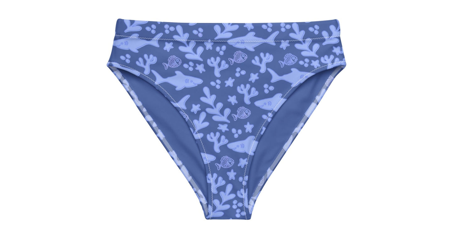 Shark Week Swim High-Waisted Bottom