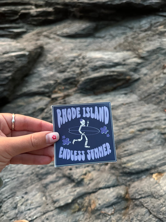 Rhode Island Emdless Summer Sticker