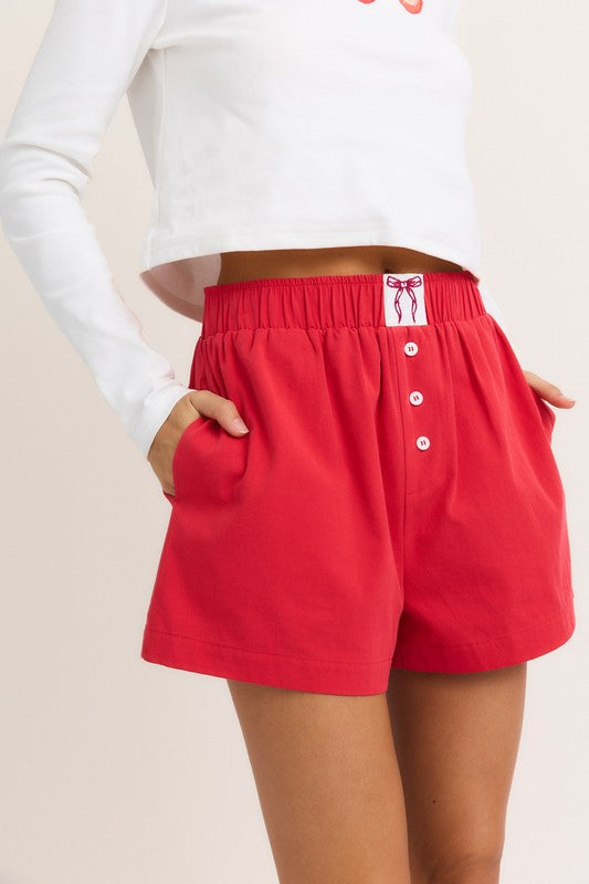 Love Letter Cotton Shorts