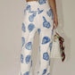 Blue Seashell Print Pants